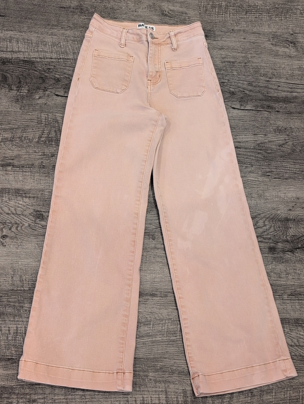 Bayeas High-Rise Wide Leg Jeans in Dusty Rose, Size 25